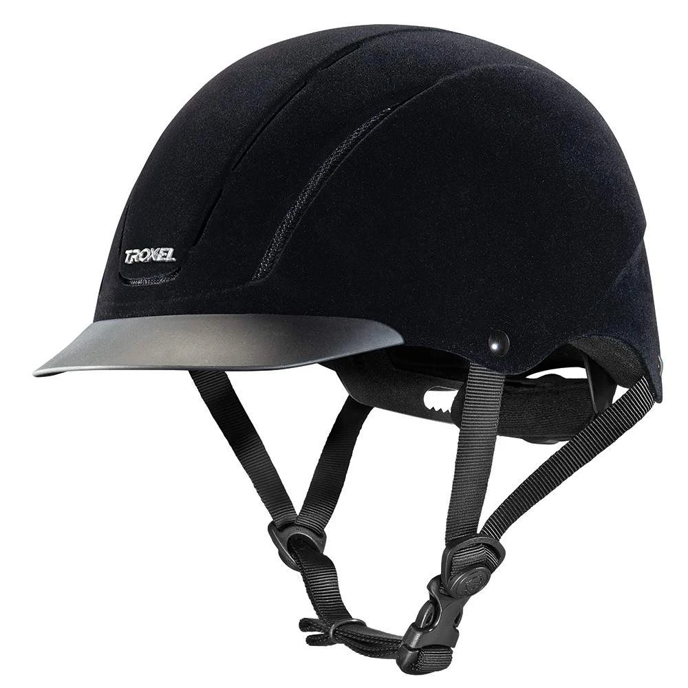 Troxel Black Velveteen Capriole Riding Helmet - Image 2