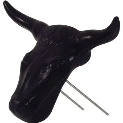 Mustang NRS Deluxe Black Steer Head With Bale Spikes