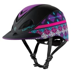 Troxel Fallon Taylor Purple Geo Horse Riding Helmet